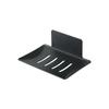 Caja de jabón de acero al carbono para pared, sin perforaciones, creativa, con pintura, para baño doméstico, soporte de jabón con drenaje, viscosa fuerte