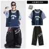 Trajes de calle para actuaciones de hip-hop para niños, elegantes atuendos de batería hip-hop, modernos trajes de jazz para actuaciones de baile para niñas
