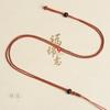 Cordão feito à mão Mambo Corda Colar de contas pretas Corda DIY Woven Ping An Buckle Pixiu Pingente Corda Vermelha para Homens e Mulheres