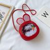 Versión Coreana Bolso de Verano para Niños 2020 con Orejas de Conejo, Bolso Cruzado de Zanahoria con Lentejuelas, Estilo Coreano Ligero de Moda