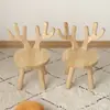 Silla Pequeña de Madera Maciza Taburete con Respaldo Doméstico Taburete Pequeño de Madera Simple Taburete de Madera para Sala de Estar Taburete de Tronco Taburete Pequeño Taburete Bajo