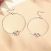 Pulsera original de pareja con doble anillo de dragón y fénix en plata de ley s925, pulsera tejida a la moda que combina con todo, pulsera de estilo chino para novia