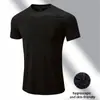 Talla transfronteriza EE. UU./UE En stock Deportivo Iónico Elástico Ajustado Casual Secado Rápido Running Cuello Redondo Manga Corta Top T