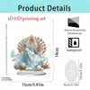 Nuevos Adornos Decorativos Transfronterizos: Hada de las Flores Planta de Loto Elfo Figura Plana Acrílica para Decoración del Hogar, Dormitorio y Oficina