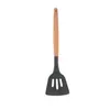 Utensílios de Cozinha com Cabo de Madeira de Silicone Conjunto de 11 Peças Frigideira Antiaderente Pá Colher Conjunto de Ferramentas Pá Colher Escumadeira Conjunto de Utensílios de Silicone para Cozinha