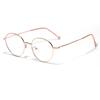Gafas Xunge retro artísticas, montura fina de metal, gafas lisas, estilo universitario femenino, gafas de montura redonda combinables de estilo coreano para hombre