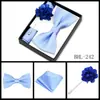 Camisa, Corbata, Pañuelo de Bolsillo, Broche Set de Regalo de 3 Piezas Accesorios de Vestimenta Formal de Negocios para Hombres Corbata de Moño Fábrica Stock Listo