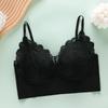 Top de Pecho con Encaje Hermoso en la Espalda para Mujer Para Usar por Fuera Para Usar por Dentro Pieza Única Almohadilla Fija en el Pecho Soporte Superior Chaleco Push-Up Ropa Interior