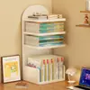 Soporte de escritorio para libros, estante de almacenamiento para sala de estudio, estante para almacenamiento y lectura de libros en escritorio de estudiante, estante para archivos de oficina, estantería simple