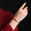 Jade Hetian Natural con Accesorios de Tigre Dulce Pulsera de Cera de Abeja Tan Nan Hong de Lao Shan Pulsera de Moda Qingshui para Mujer Novia