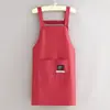 Delantal resistente al agua para cocina, hogar, comedor, trabajo y ropa de trabajo, anti-manchas y duradero, adecuado para floristas y repostería, con impresión de logo