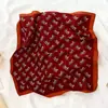 Bufanda de seda de espiga y paisley para viajar, pañuelo cuadrado de bloques de color, pañuelo cuadrado artístico retro, pañuelo decorativo para el cuello, transpirable y moderno