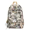 Mochila com estampa 3D de urso de desenho animado, estilo Harajuku, bolsa escolar japonesa versátil para meninas, mochila para aluno do ensino fundamental, bolsa de viagem