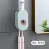 Dispensador automático de pasta de dientes de pared, estante original para almacenamiento de pasta de dientes sin taladro, exprimidor patentado para baño