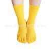 Calcetines cálidos gruesos súper suaves de cinco dedos para otoño e invierno calcetines de cinco dedos color acrílico negro rosa amarillo verde