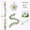 Enredadera de trompeta artificial Amazon transfronteriza, enredadera morada, follaje, enredadera para decoración de bodas y eventos, enredadera de flores artificiales