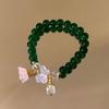 Pulsera de Color Celebrante de Internet de Flor Pequeña Femenina Mori Estudiante Pulsera de Cristal Estilo Coreano Sencilla Nicho Joyería Suministro de Puesto