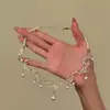 [Notas Escritas a Mano con Luz de Luna] Elegante Collar de Perlas Incrustado con Diamantes Estilo Palacio, Accesorio para Vestido de Noche, Cadena para Clavícula con Sensación de Lujo Ligero y Gama Alta