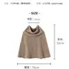 Bufanda Chal de Punto en Capas de Cuello Alto, Capa Cálida Engrosada de Invierno, Bufanda Elegante de Cuello Retorcido, Protector de Cuello