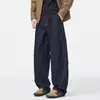 Cuchillo Curvo Estilo Americano Jeans de Color Original para Hombre Pierna Recta Ancha Holgada 2026 Tendencia Nuevo Estilo Pantalones Largos Casuales
