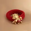 Ano do Cavalo Ano Novo Vermelho Cavalo do Zodíaco Laço de Cabelo de Cavalo para Mulheres Simples Nicho Moda Versátil Corda de Cabelo Acessório de Cabelo