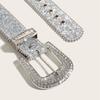 Cinturón de Estrella de Pedrería Nuevo Cinturón Ancho Estilo Ins para Mujer Decoración Moda Europea y Americana Personalidad Jeans de Lentejuelas con Cinturón de Moda