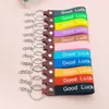 6058 # Llavero de Goma Suave de PVC Correa de Cuero Buena Suerte Versátil Bolsas Bolsos Lanyard Accesorios Bendiciones para el Examen de Admisión a la Universidad