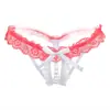 Calcinha Feminina Sexy com Design Vazado e Massagem com Pérolas, Tanga de Tentação com Abertura na Virilha, Não Precisa Remover para Relação Sexual 2167