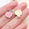 Aleación de Zinc Colgante Rosa Gotas de Aceite Llavero DIY Hecho a Mano Accesorios para Pendientes Materiales de Colgantes de Dibujos Animados Lindos