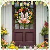 Cartel de Madera de Pascua Nuevo Producto Transfronterizo con Diseños Creativos de Conejo, Zanahoria y Flores para Decoración de Bienvenida