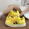 Sapatos de Pão de Celebridade da Internet de Sola Grossa Estilo Hong Kong para Mulheres Tendência Ins 2025 Primavera Novos Sapatos Esportivos Versáteis Tênis Casuais