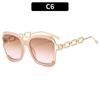 Nuevas Gafas de Sol Personalizadas de Cadena para Pierna con Montura Grande Todas las Combinaciones Moda Europea y Americana Protección Solar Deportivas de Montar al Aire Libre Gafas de Sol Transfronterizas