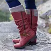 Botas de Caballero de Estilo Nuevo Europeo y Americano Transfronterizas para Mujer Otoño e Invierno Estación Independiente Wish Amazon Botas para Mujer de Caña Alta Tallas Grandes