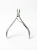 Pinza para Cutículas 8712 de Acero Inoxidable, Removedor de Cutículas de Punta Única, Pinzas de Belleza, Tijeras Anguladas, Herramienta Especializada para el Cuidado de las Uñas