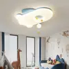 Lámpara de Dormitorio para Habitación Infantil de Espectro Completo Moderna Simple Creativa Avión Estrella Habitación de Niño Dibujos Animados Divertida Lámpara de Techo