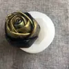 Novo molde de silicone líquido em formato de flor de rosa, papoula e peônia, argila macia, açúcar, gesso