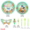 Amazon Transfronterizo Perro de Dibujos Animados Tema de Perro Fiesta de Cumpleaños Infantil Diseño de Ambiente Juego de Vajilla Desechable