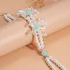 Collar de Perlas de Vidrio Imitación Flor Doble Capa Super Hada Fresco Pequeño Nicho Elegante Gama Alta para Mujer