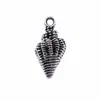 19X10Mm 0.8g Aleación de Plata Antigua Accesorios para Joyería Retro DIY Animal Marino Colgante de Caracola