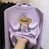 Nova camada de base térmica da moda e tendência outono/inverno para crianças, gola alta meia-manga para meninas, top quente e casual para crianças mais velhas