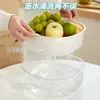 Cesta de drenaje de doble capa, organizador para fregadero de cocina, frutero para sala de estar, recipiente para lavar verduras, mesa de centro, almacenamiento para el hogar