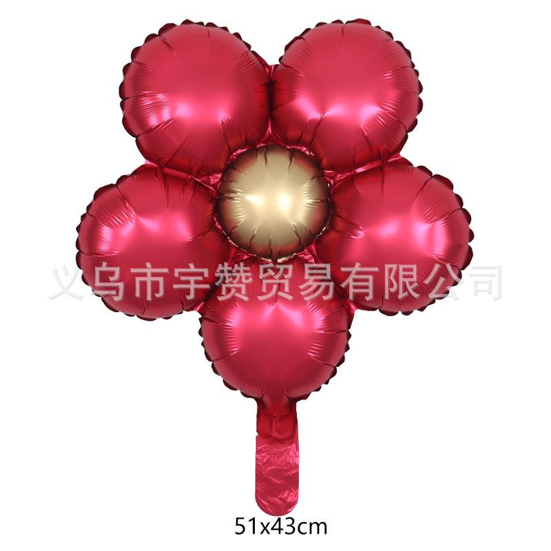 金属红色五瓣花