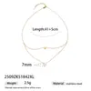 Taina Colgante de Acero Inoxidable Dorado 18K con Concha Blanca Corazón de Forma Lisa Collar de Corazón Joyería Fina de Lujo para Mujer Venta al por Mayor