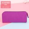T College Style Felt Zipper Pencil Case Cor Sólida Grande Capacidade Feltro Lápis Caso Papelaria Simples Bolsa Papelaria Estudante Caixa