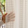 Novas Cortinas de Gaze de Algodão e Linho Transfronteiriças 2026, Tecido de Gaze para Janela Estilo Minimalista Moderno Espessado