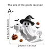 Adesivos de Banheiro para Halloween Autoadesivos Impermeáveis Decoração de Assento de Vaso Sanitário para Banheiro Adesivos de Decoração de Parede Halloween