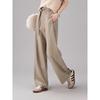 Pantalones de Traje Rectos de Pierna Ancha Holgados Adelgazantes de Cintura Alta para Mujer Primavera y Otoño 2025 Nuevos Pantalones Casuales hasta el Suelo para Mujer