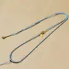 Cuerda de Colgante Tejida a Mano Pura Cuerda de Collar Trenzada de Jade Hetian Colgante con Cuerda Moda Hecho a Mano Ajustable