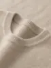 Suéter de cachemira para hombre estilo bebé, cuello redondo, color liso, tejido grueso, casual y apto para negocios, suave y cómodo, perfecto como capa base