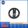Volante de baquelita de doble radio para máquina herramienta, equipo mecánico, volante de aleación de aluminio, baquelita negra, volante con manija plegable